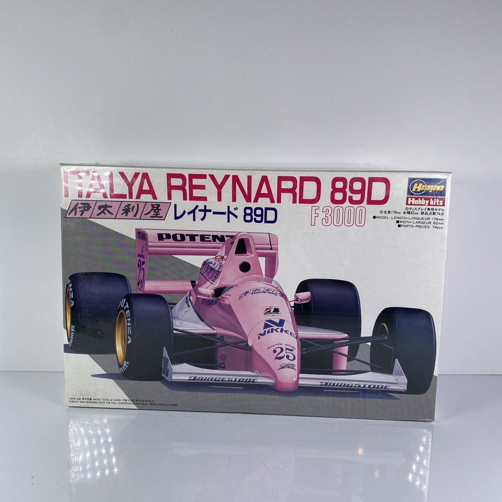 Hasegawa Italya Reynard 89D F 3000 Hobby‎ Model 1:24 Kit CF-3 Sealed 74 pcs